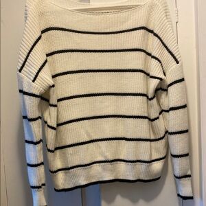 Striped Black and White Women's Sweater
